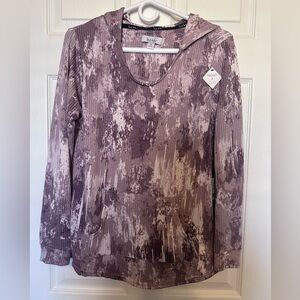 💜 Nicole Miller New York Tie-Dye Ribbed Hoodie – NWT – Size M